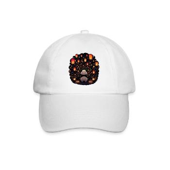 Panda Lantern Festival in the Moonlight - Baseball Cap - white/white - Front