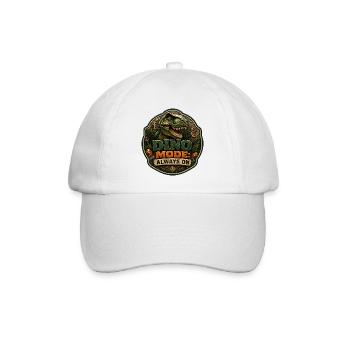 Dino Mode: Always On - Baseball Cap - white/white - Front
