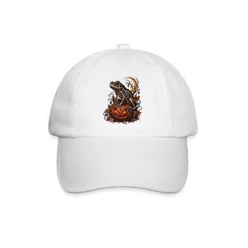 Toad on pumpkin - Baseball Cap - white/white - Front