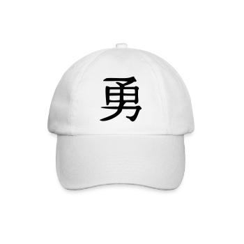 Mut-Kanji - Baseballkappe - Weiß/Weiß - Vorne