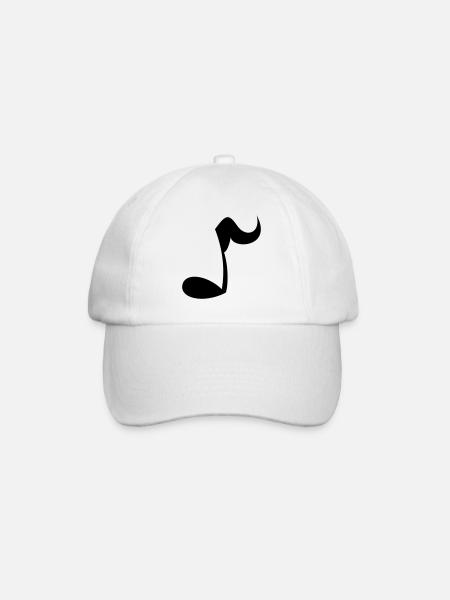 Note - Baseballkappe - Weiß/Weiß