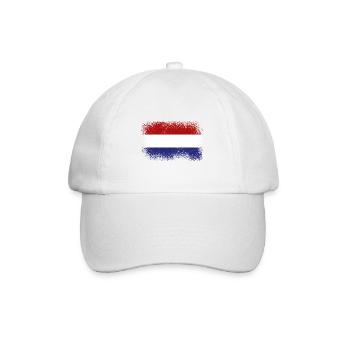 Niederlande Flagge Holland Niederländische Fahne - Baseballkappe - Weiß/Weiß - Vorne