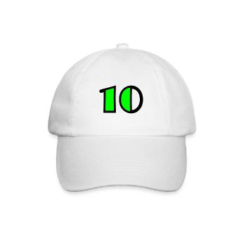 10 ANS. 10e ANNIVERSAIRE. ANNIVERSAIRE 10 ANS - Casquette classique - blanc/blanc - Devant