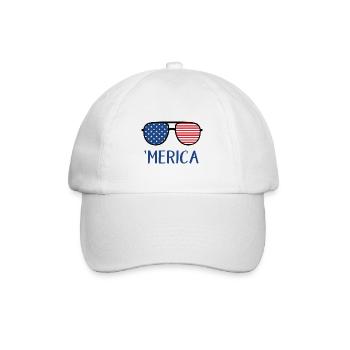 4th of July America - Baseball Cap - white/white - Front