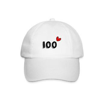100. 100 ANS. 100e ANNIVERSAIRE. ANNIVERSAIRE 100 - Casquette classique - blanc/blanc - Devant