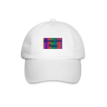 FÊTE DES PÈRES. BONNE FÊTE PAPA. PAPA. BONNE FÊTE - Casquette classique - blanc/blanc - Devant