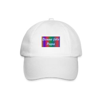 FÊTE DES PÈRES. BONNE FÊTE PAPA. PAPA. BONNE FÊTE - Casquette classique - blanc/blanc - Devant