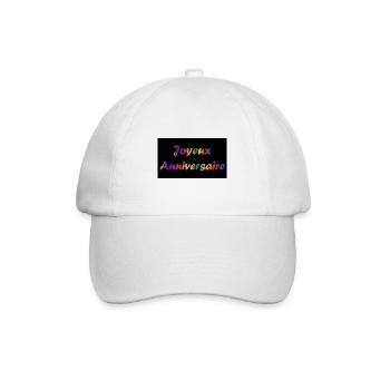 HAPPY BIRTHDAY. JOYEUX ANNIVERSAIRE. ANNIVERSAIRE. - Casquette classique - blanc/blanc - Devant