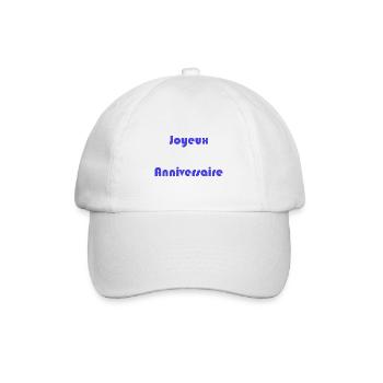 JOYEUX ANNIVERSAIRE. HAPPY BIRTHDAY. ANNIVERSAIRE. - Casquette classique - blanc/blanc - Devant