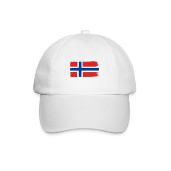 Drapeau de la Norvège Scandinavie Drapeau norvégien - Casquette classique - blanc/blanc - Devant
