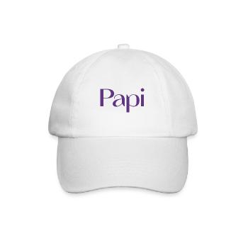 PAPY. FÊTE DES PÈRES. BONNE FÊTE PAPY. JE T'AIME. - Casquette classique - blanc/blanc - Devant