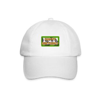 BIRTHDAY. HAPPY BIRTHDAY. HAPPY BIRTHDAY. - Baseball Cap - white/white - Front