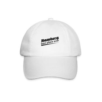 Bamberg - Stadt best place ever - Baseballkappe - Weiß/Weiß - Vorne