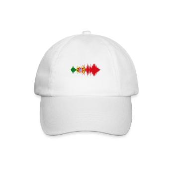 Portugal Flag Used Look Portuguese Flag - Baseball Cap - white/white - Front