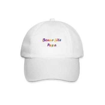 FÊTE DES PÈRES. BONNE FÊTE PAPA. PAPA. BONNE FÊTE - Casquette classique - blanc/blanc - Devant