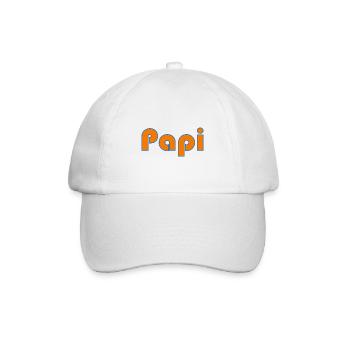 PAPI. PAPA. FÊTE DES PÈRES. BONNE FÊTE PAPA - Casquette classique - blanc/blanc - Devant