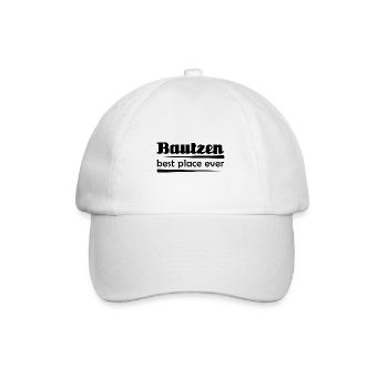 Bautzen - Stadt best place ever - Baseballkappe - Weiß/Weiß - Vorne