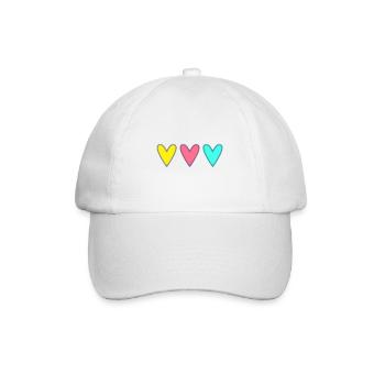 HEART. HEARTS. SAINT VALENTINE. LOVE. LOVE. CHRISTMAS - Baseball Cap - white/white - Front