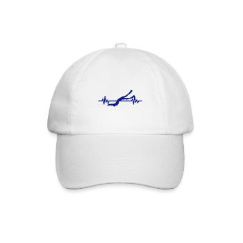 Heartbeat Swimmer - Diver Water Sports Athlete - Baseball Cap - white/white - Front