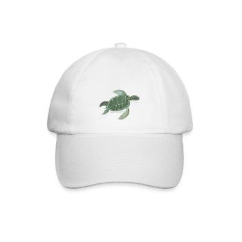 Tortue, Natation, Suivre le courant - Casquette classique - blanc/blanc - Devant