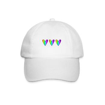 HEART. HEARTS. SAINT VALENTINE. LOVE. LOVE. COUPLE - Baseball Cap - white/white - Front
