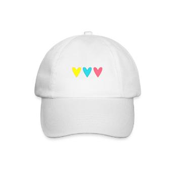 HERZ. HERZ. HEILIGER VALENTINSTAG. LIEBE. LIEBE. PAAR. - Baseballkappe - Weiß/Weiß - Vorne