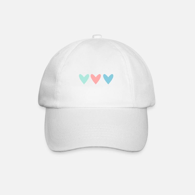 SAINT VALENTIN. EVJF. JE T'AIME. I LOVE YOU. AMOUR - Casquette classique - blanc/blanc