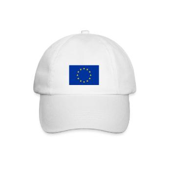EU Flagge Fahne Europa - Baseballkappe - Weiß/Weiß - Vorne