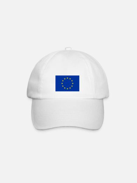 EU Flagge Fahne Europa - Baseballkappe - Weiß/Weiß