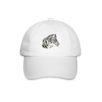 Zebra Herd Wildlife - Baseball Cap - white/white - Front