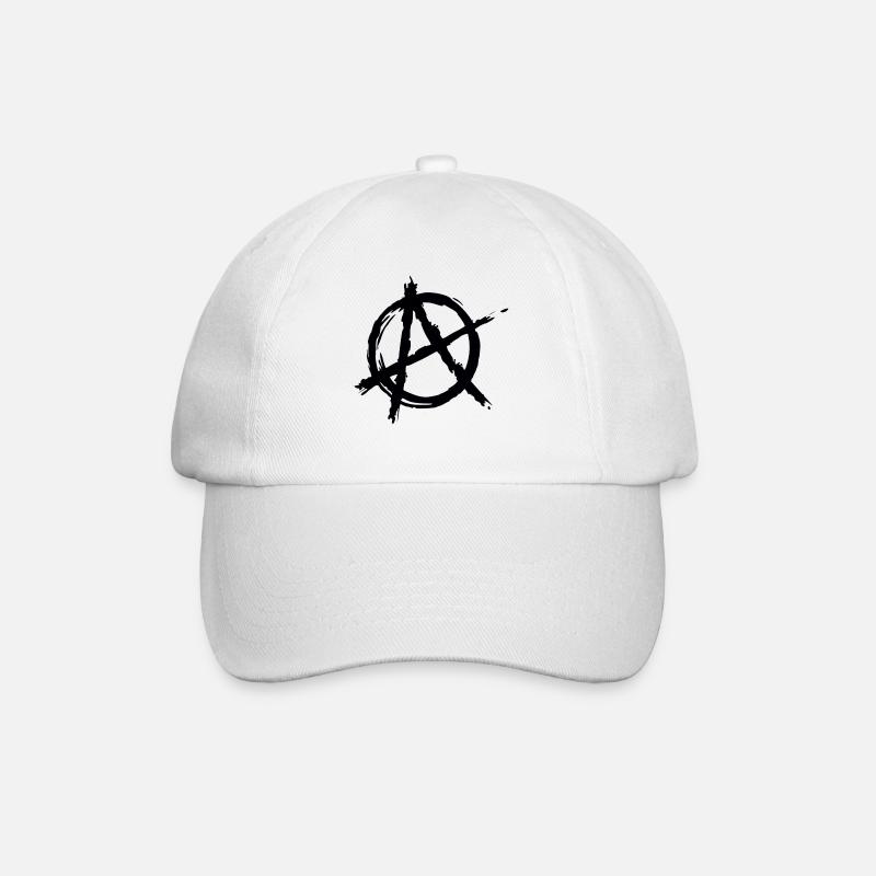 Anarchy A - Baseballkappe - Weiß/Weiß