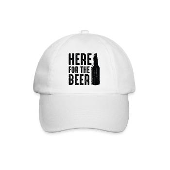 Here For The Beer - Baseball Cap - white/white - Front