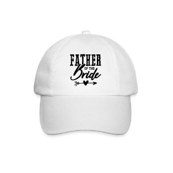 father of the bride - Baseball Cap - white/white - Front