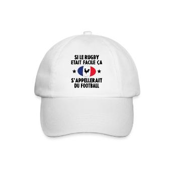Si Le Rugby etait Facile ca s'appellerait du Foot - Casquette classique - blanc/blanc - Devant