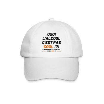 Quoi l'alcool c'est pas cool ? - Casquette classique - blanc/blanc - Devant