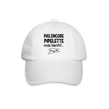 Pas encore pipelette mais bientôt - Casquette classique - blanc/blanc - Devant