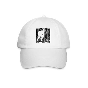 Ice Hockey Ice Hockey Retro Skates Puck Ice - Baseball Cap - white/white - Front