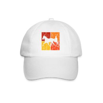 Trotter courses de trot dans un style rétro ou vintage - Casquette classique - blanc/blanc - Devant