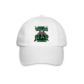 Rat Pet | Vegan Vegan Rat Gift Idea - Baseball Cap - white/white - Front