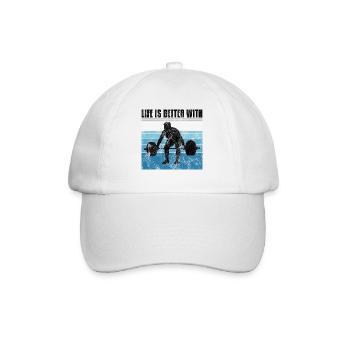 life is better with bodybuilding GYM Bodybuilder - Baseball Cap - white/white - Front