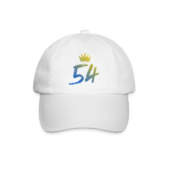 54 Couronne numérique - Casquette classique - blanc/blanc - Devant