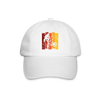 Cadeau rétro de vélo de vélo BMX Vélo Motocross - Casquette classique - blanc/blanc - Devant