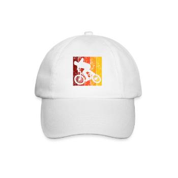 Cadeau rétro de vélo de vélo BMX Vélo Motocross - Casquette classique - blanc/blanc - Devant