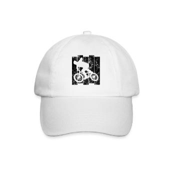 BMX Vélo Vélo Rétro Cadeau Vélo Motocross - Casquette classique - blanc/blanc - Devant