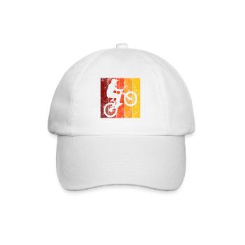 Cadeau rétro de vélo de vélo BMX Vélo Motocross - Casquette classique - blanc/blanc - Devant