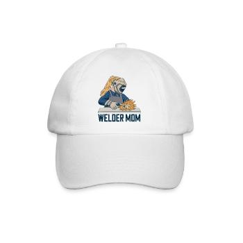 Welder Mama for welders and - Baseball Cap - white/white - Front