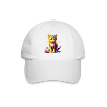 Colorful Kitty - Baseball Cap - white/white - Front
