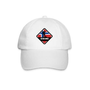 Norwegen Flagge Skandinavien Norwegische Fahne - Baseballkappe - Weiß/Weiß - Vorne