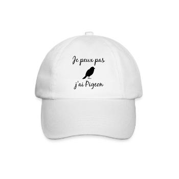 Je Peux Pas J ai Pigeon - Casquette classique - blanc/blanc - Devant
