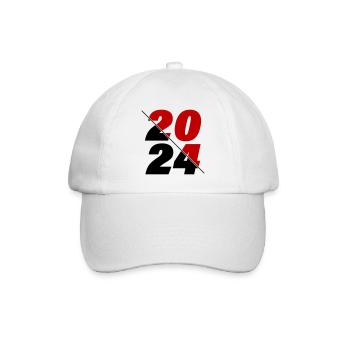 2024 year - Baseball Cap - white/white - Front